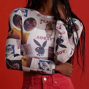 Playboy mesh crop
